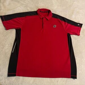Washington State Cougars WSU Polo Shirt Mens XL Red Black OGIO Short Sleeve NCAA